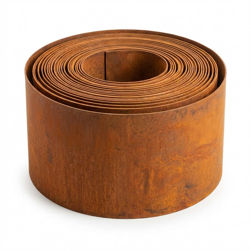 DS BS Garden Edging Flexible Rusty Metal Landscape Border - 5m