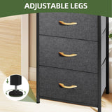 DS BS 4 Drawers Steel Frame Fabric Storage Chest-Dark Gray