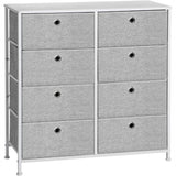 DS BS 8 Drawers Steel Frame Fabric Storage Chest- Gray