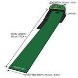 DS BS Single-Hole Golf Putting Mat | Green, 3D arrow