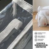 DS BS 2-Pack Clear Storage Bags | Cream White, Large