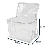 DS BS 2-Pack Clear Storage Bags | Cream White, Large