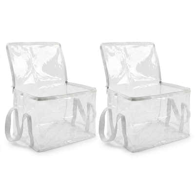 DS BS 2-Pack Clear Storage Bags | Cream White, Large