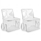 DS BS 2-Pack Clear Storage Bags | Cream White, Large
