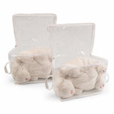 DS BS 2-Pack Clear Storage Bags | Cream White, Large