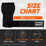 DS BS Half Finger Gel Boxing Hand Wraps | Black