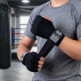DS BS Half Finger Gel Boxing Hand Wraps | Black