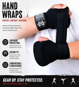 DS BS Half Finger Gel Boxing Hand Wraps | Black