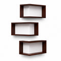 DS BS Corner Floating Shelves | Walnut color