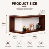 DS BS Corner Floating Shelves | Walnut color