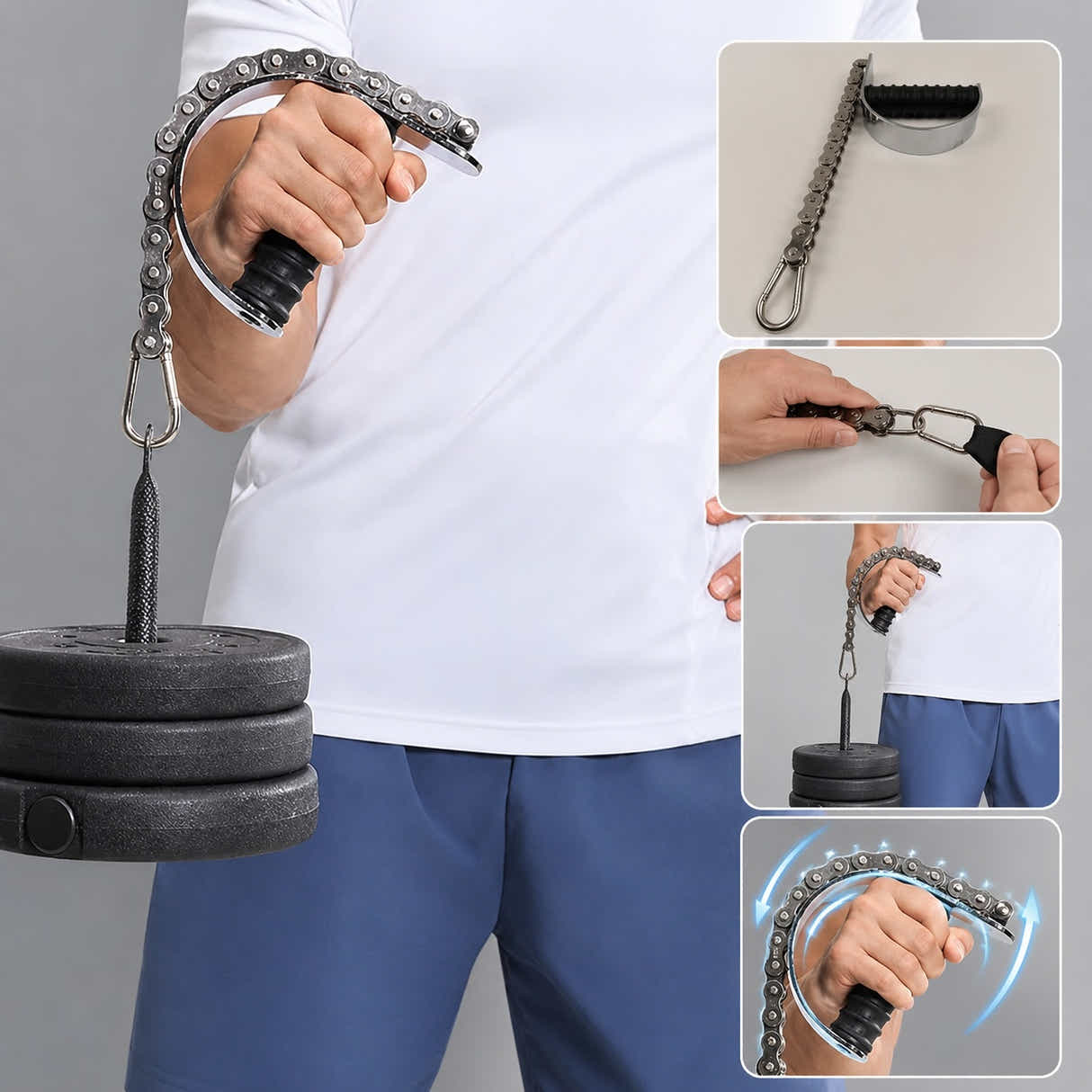 DS BS Wrist Strength Trainer | Stainless Steel Chain