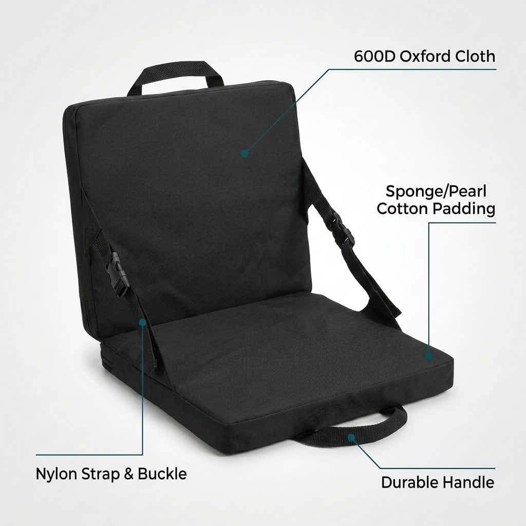 DS BS Outdoor Folding Cushion | Black