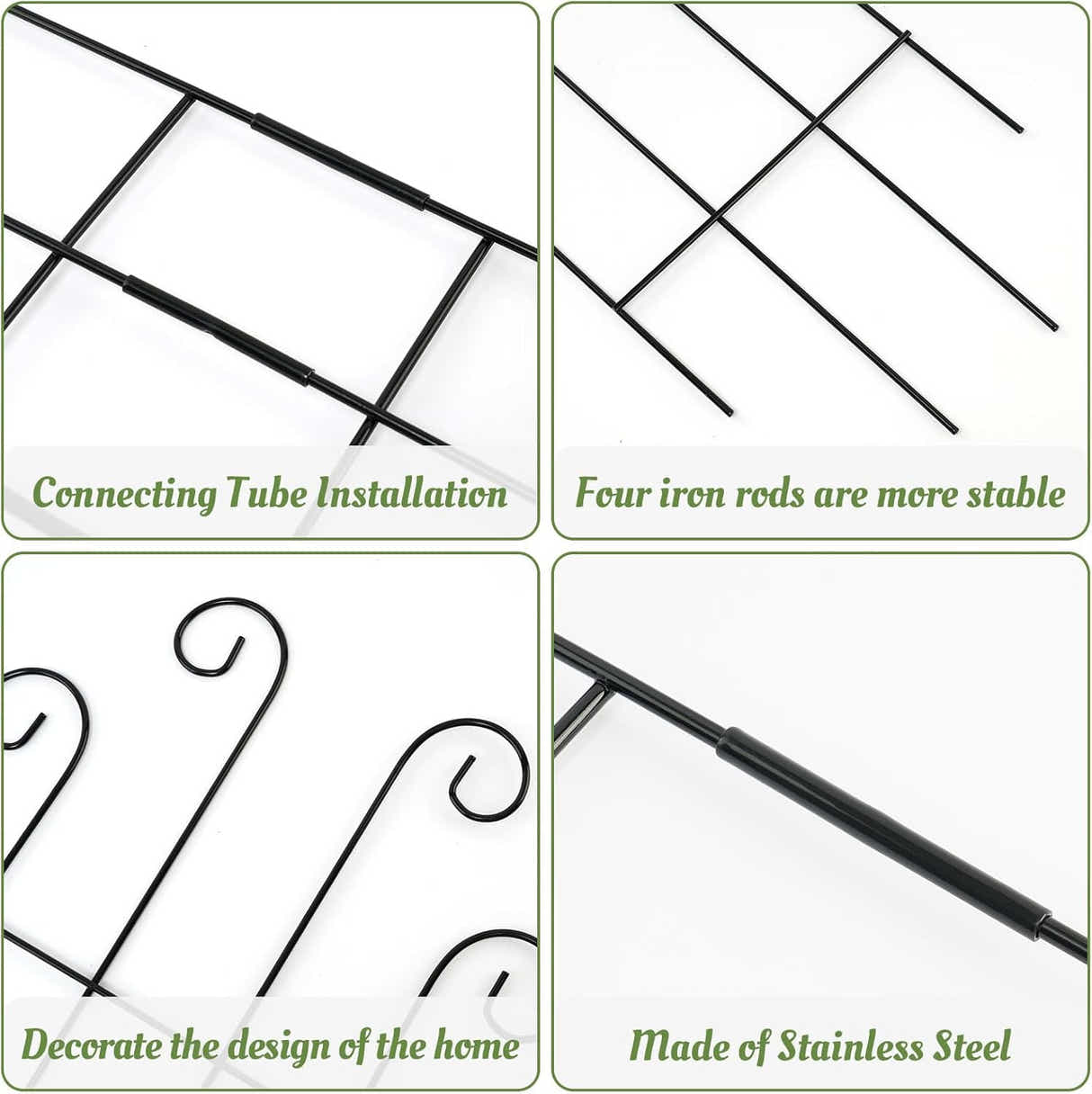DS BS 4 Pcs Metal Garden Trellis for Climbing Plants