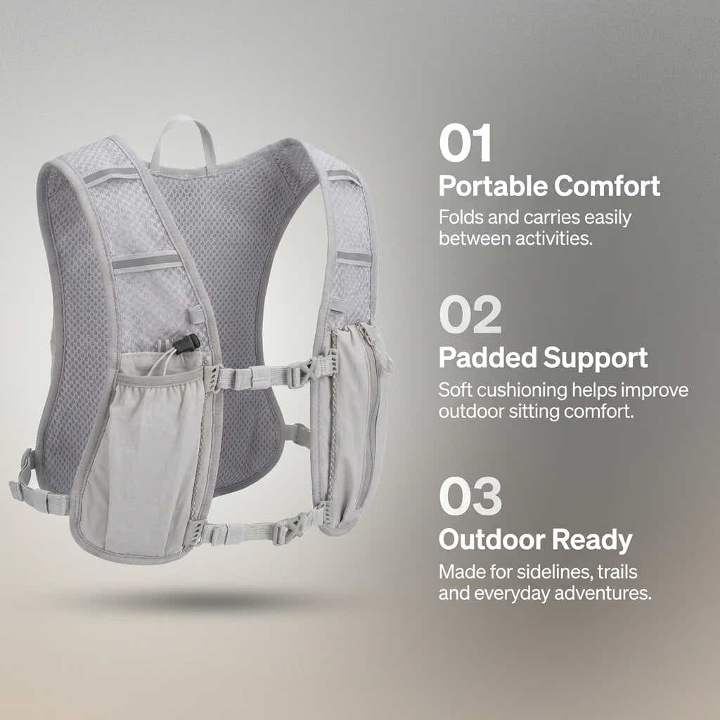 DS BS Running Hydration Vest Backpack | Light Gray