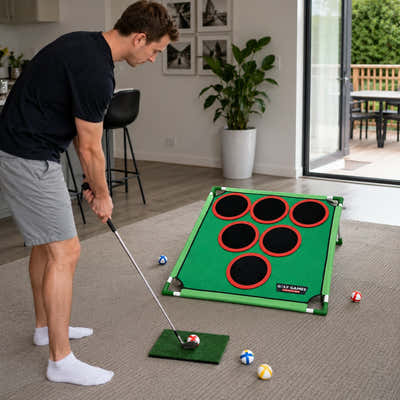 DS BS Golf Game Target Hitting Mat Play Set - Portable
