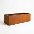 DS BS Rectangular Corten Steel Planter Rusted finish - 100 cm