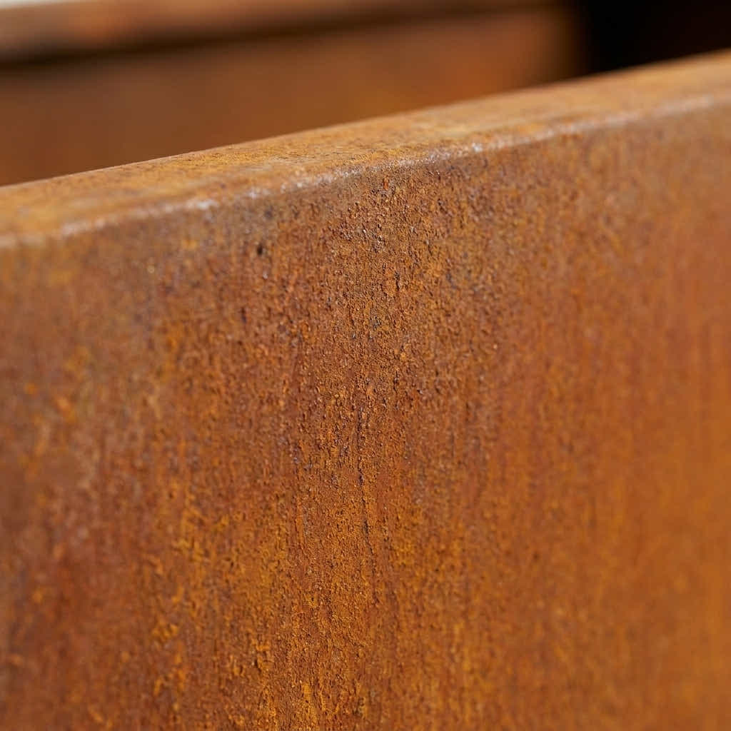 DS BS Rectangular Corten Steel Planter | Rusted finish - 80cm