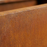 DS BS Rectangular Corten Steel Planter | Rusted finish - 80cm