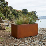 DS BS Rectangular Corten Steel Planter | Rusted finish - 80cm
