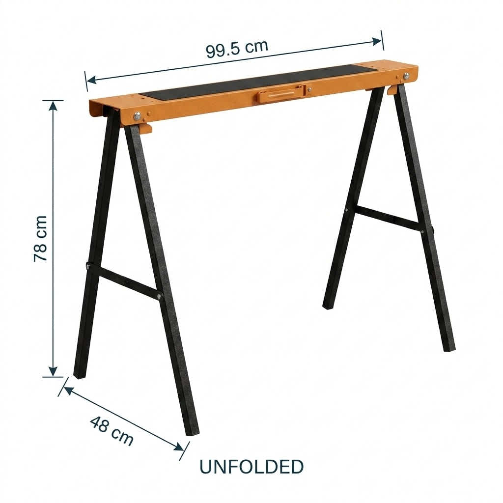 DS BS 2-Piece Sawhorse Support Frame | Yellow & Black