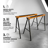 DS BS 2-Piece Sawhorse Support Frame | Yellow & Black