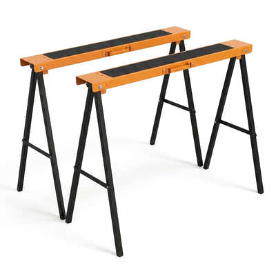 DS BS 2-Piece Sawhorse Support Frame | Yellow & Black