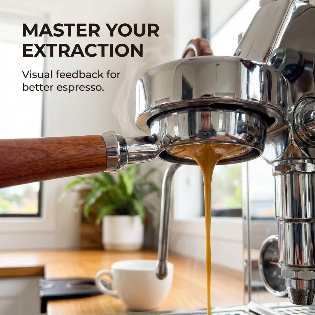 DS BS 58mm Bottomless Portafilter with Rosewood Handle