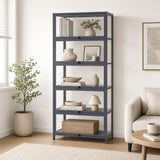 DS BS 5-Tier Tall Display Cabinet | Gray, 80cm length