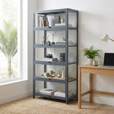 DS BS 5-Tier Tall Display Cabinet | Gray, 80cm length