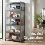 DS BS 5-Tier Tall Display Cabinet | Gray, 80cm length