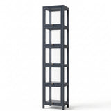 DS BS 5-Tier Tall Display Cabinet | Gray, 30cm width