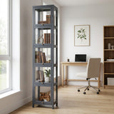 DS BS 5-Tier Tall Display Cabinet | Gray, 30cm width