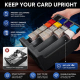 DS BS 4-Row Trading Card Storage Box | Black & Gray