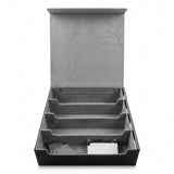 DS BS 4-Row Trading Card Storage Box | Black & Gray