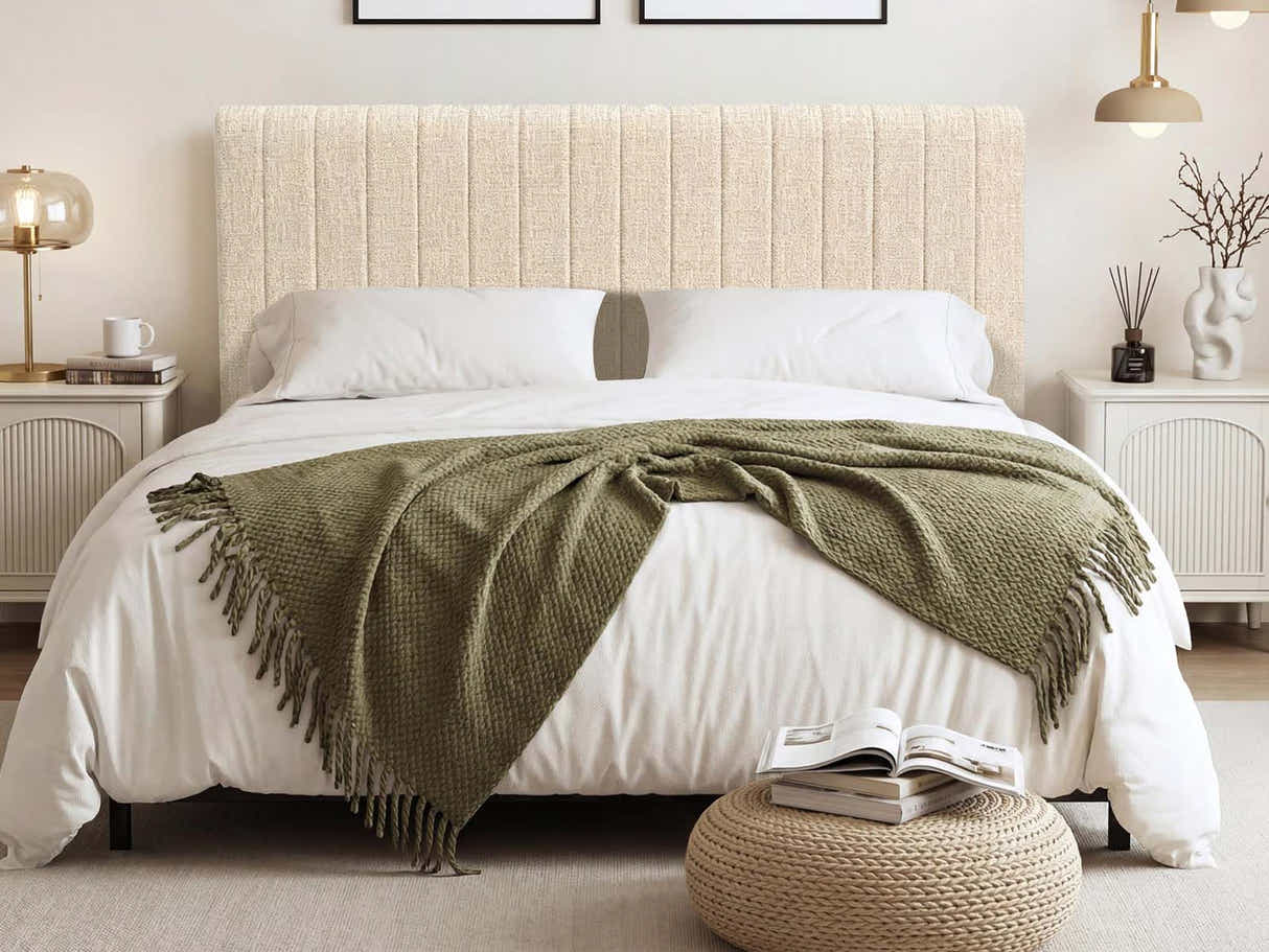 DS Coleford Headboard Chenile Beige Double