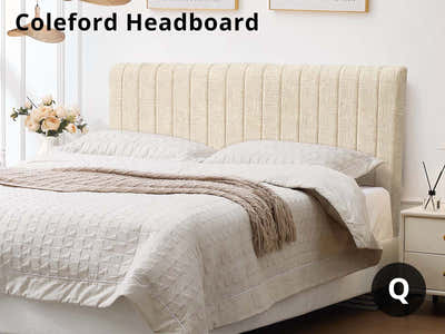 DS Coleford Headboard Chenile Beige - Queen