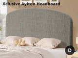 DS Xclusive Aylton Headboard Chenile Grey Double