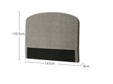 DS Xclusive Aylton Headboard Chenile Grey Double