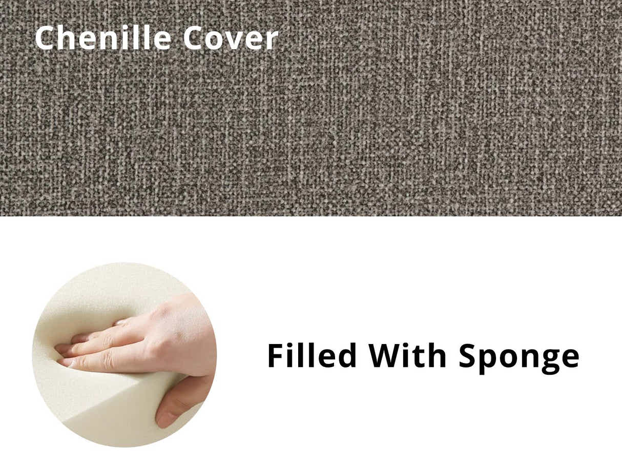 DS Xclusive Aylton Headboard Chenile Grey Double