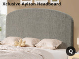 DS Xclusive Aylton Headboard Chenile Grey Queen