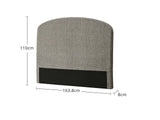 DS Xclusive Aylton Headboard Chenile Grey Queen