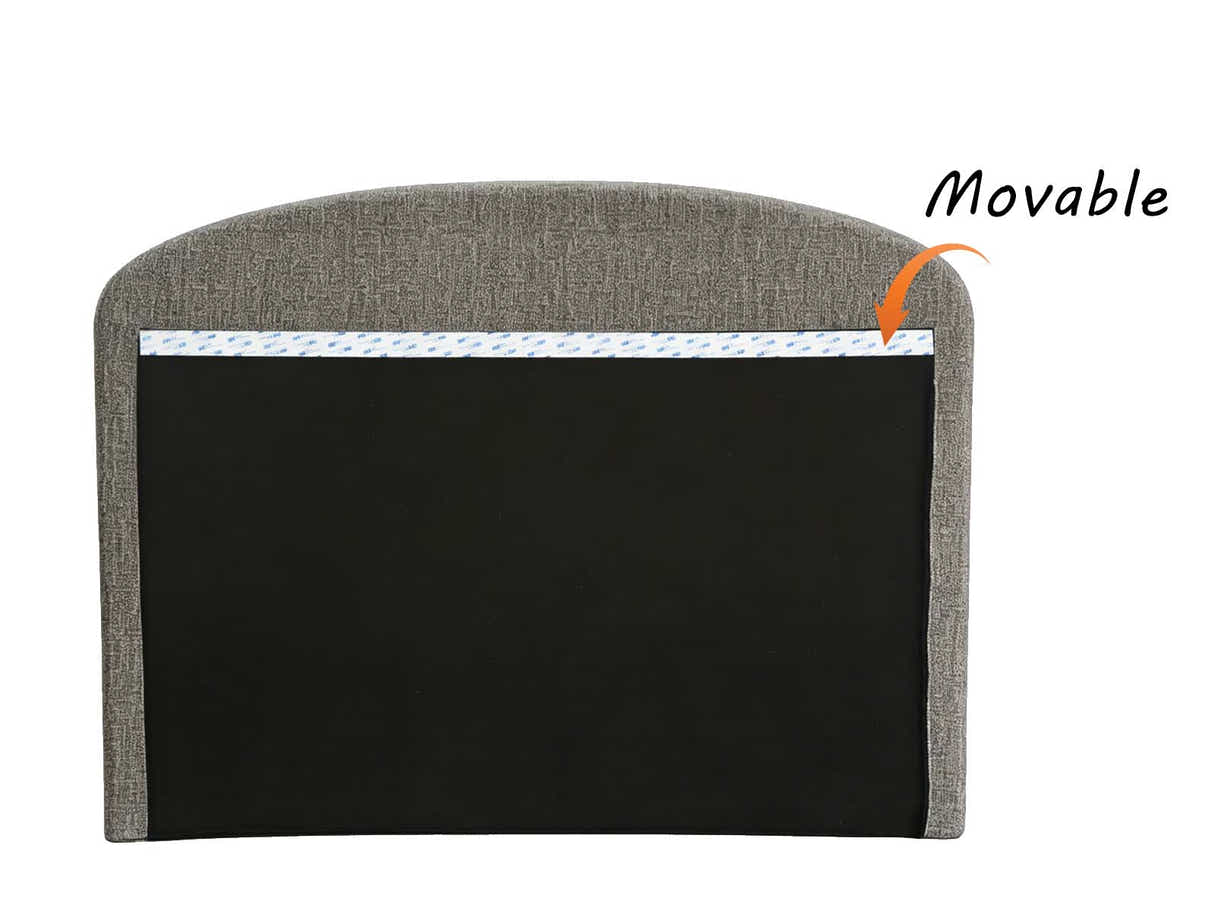DS Xclusive Aylton Headboard Chenile Grey Queen