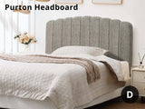 DS Purton Headboard Chenile Grey Double