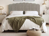DS Purton Headboard Chenile Grey Double