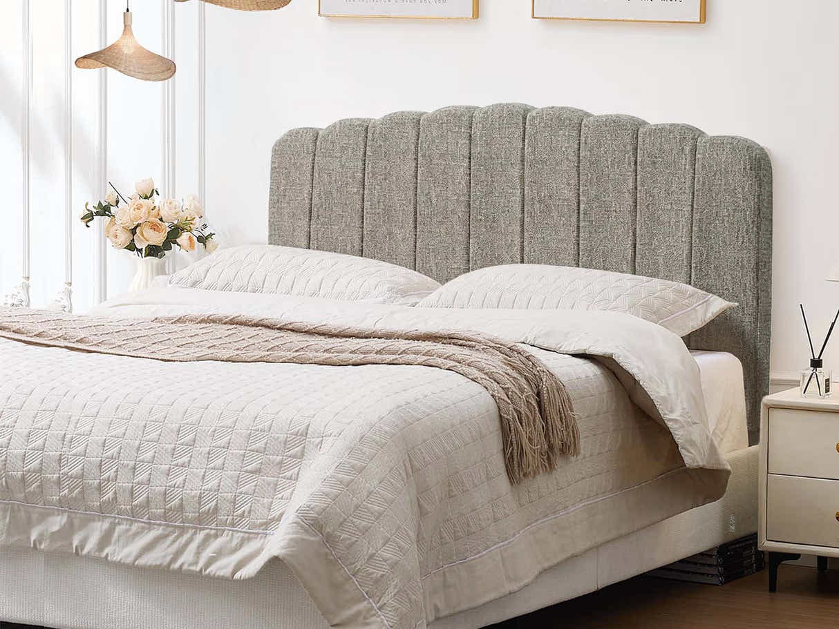 DS Purton Headboard Chenile Grey King