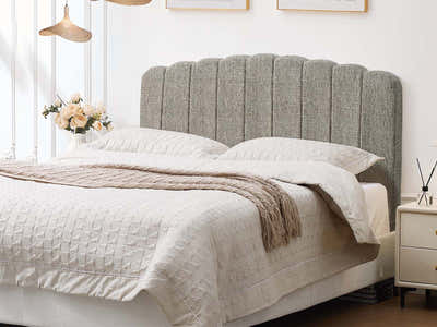 DS Purton Headboard Chenile Grey - King