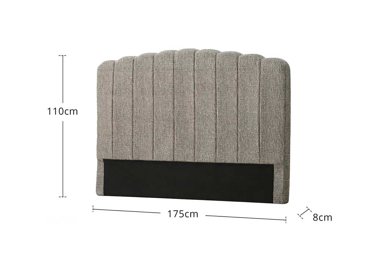 DS Purton Headboard Chenile Grey King