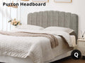 DS Purton Headboard Chenile Grey Queen