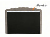 DS Purton Headboard Chenile Grey Queen