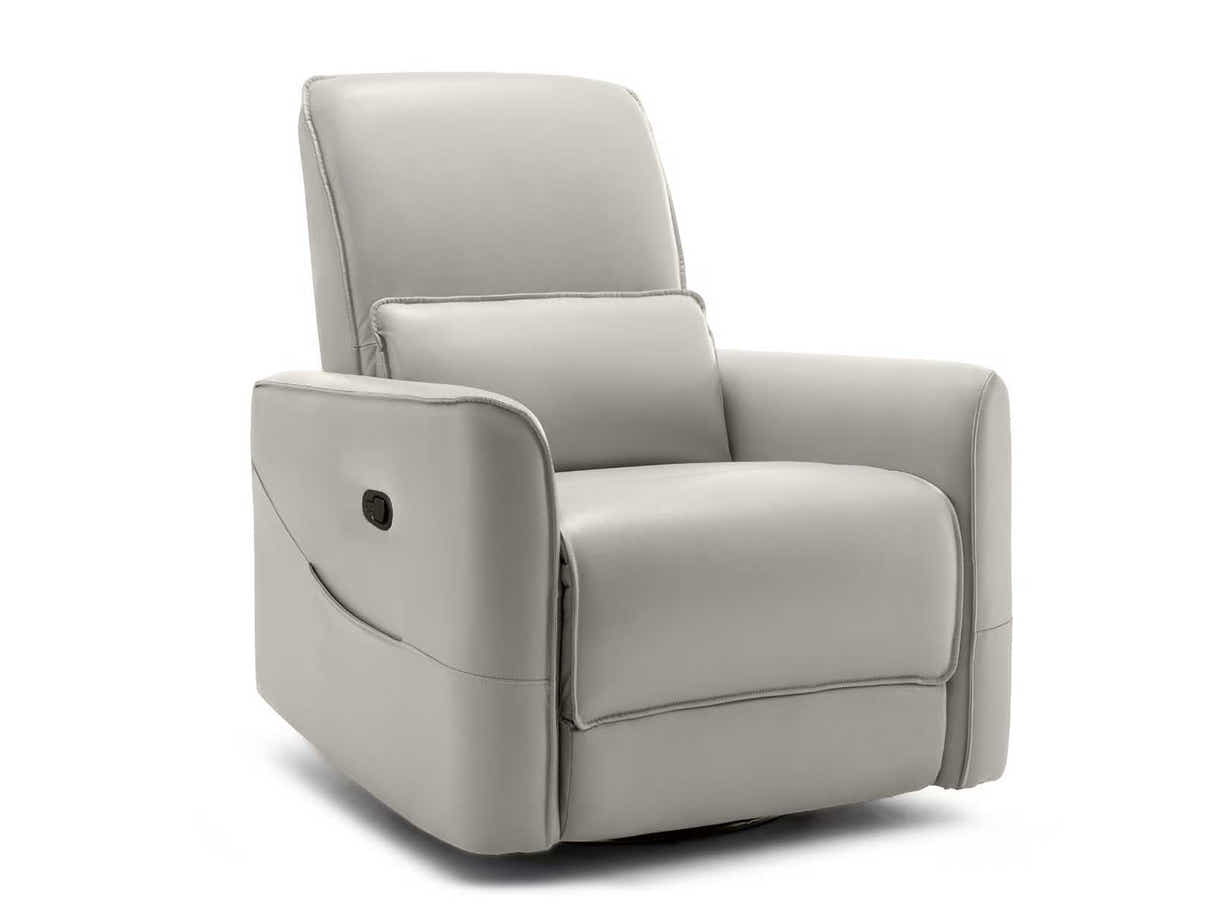 Rodger Air Leather Manual Recliner Chair - Beige